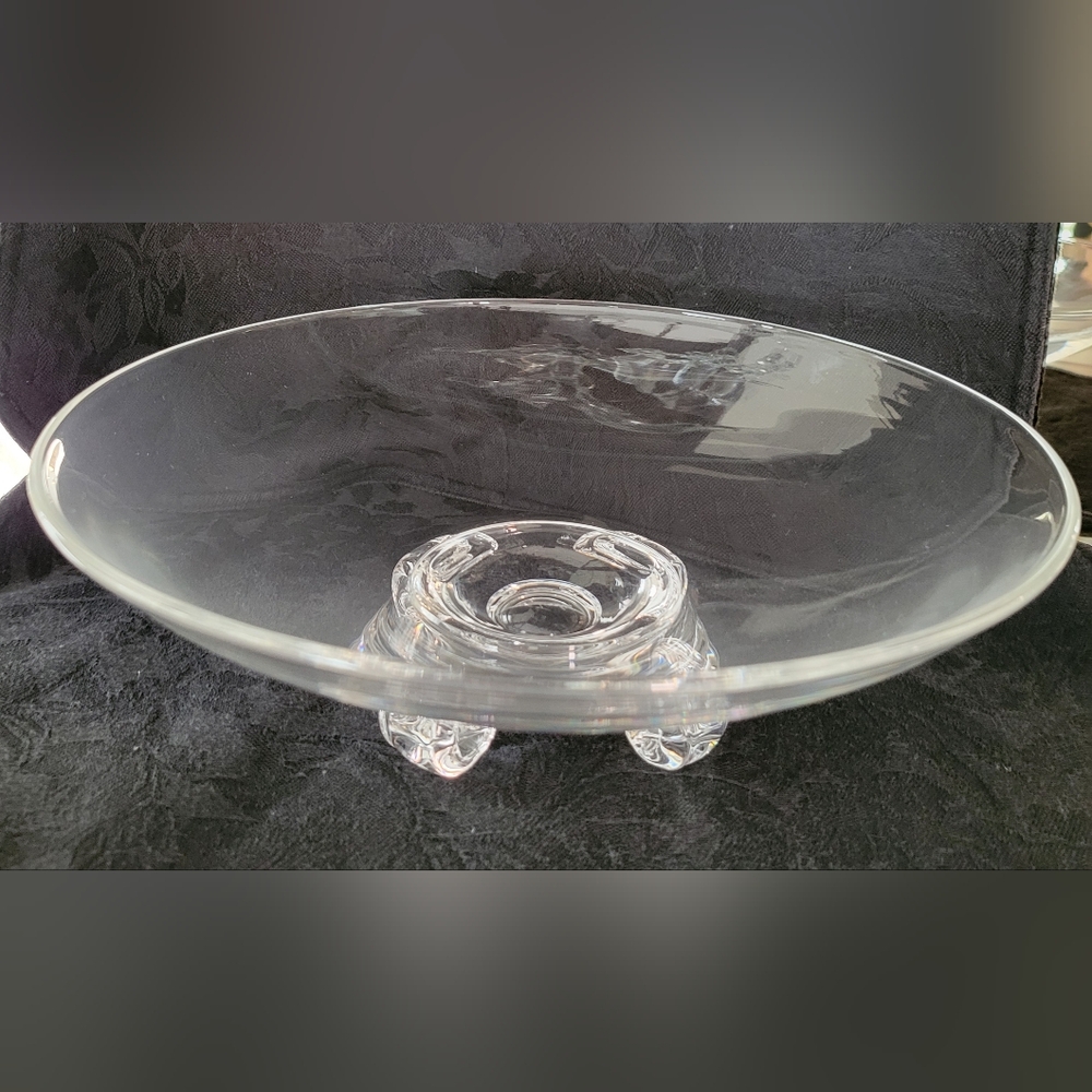 Steuben Large Crystal Footed Bowl